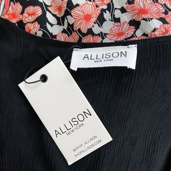 Allison New York Sammy Mini Dress Size S Floral Patchwork Chiffon Ruffles NWT - Picture 6 of 6